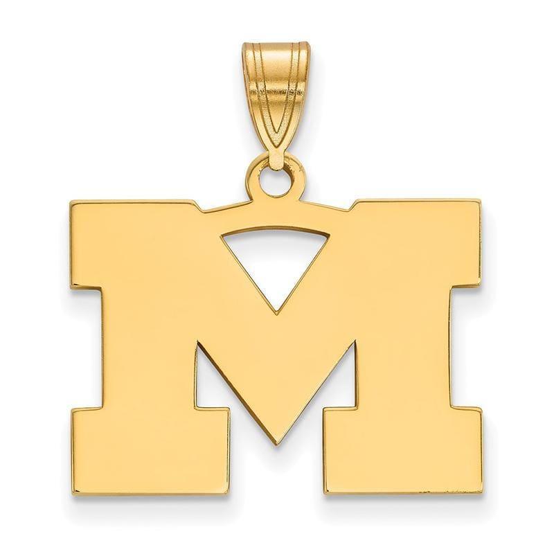 14ky LogoArt Michigan (Univ Of) Medium Pendant - Seattle Gold Grillz