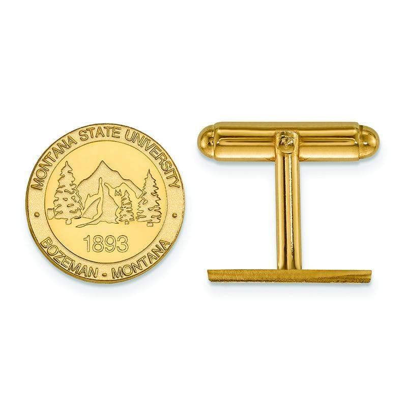 14ky LogoArt Montana State University Crest Cuff Link - Seattle Gold Grillz