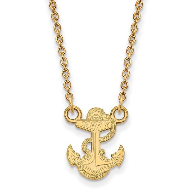 14ky LogoArt Navy Small Pendant w-Necklace - Seattle Gold Grillz