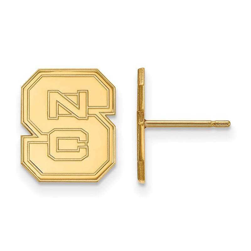 14ky LogoArt North Carolina State University Small Post Earrings - Seattle Gold Grillz