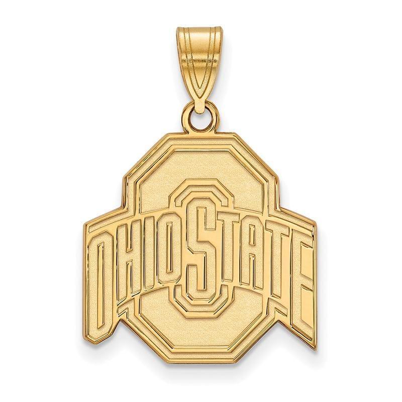 14ky LogoArt Ohio State University Large Pendant - Seattle Gold Grillz