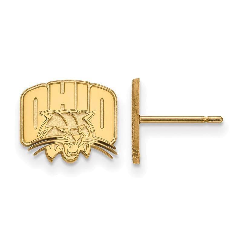 14ky LogoArt Ohio University XS Post Earrings - Seattle Gold Grillz