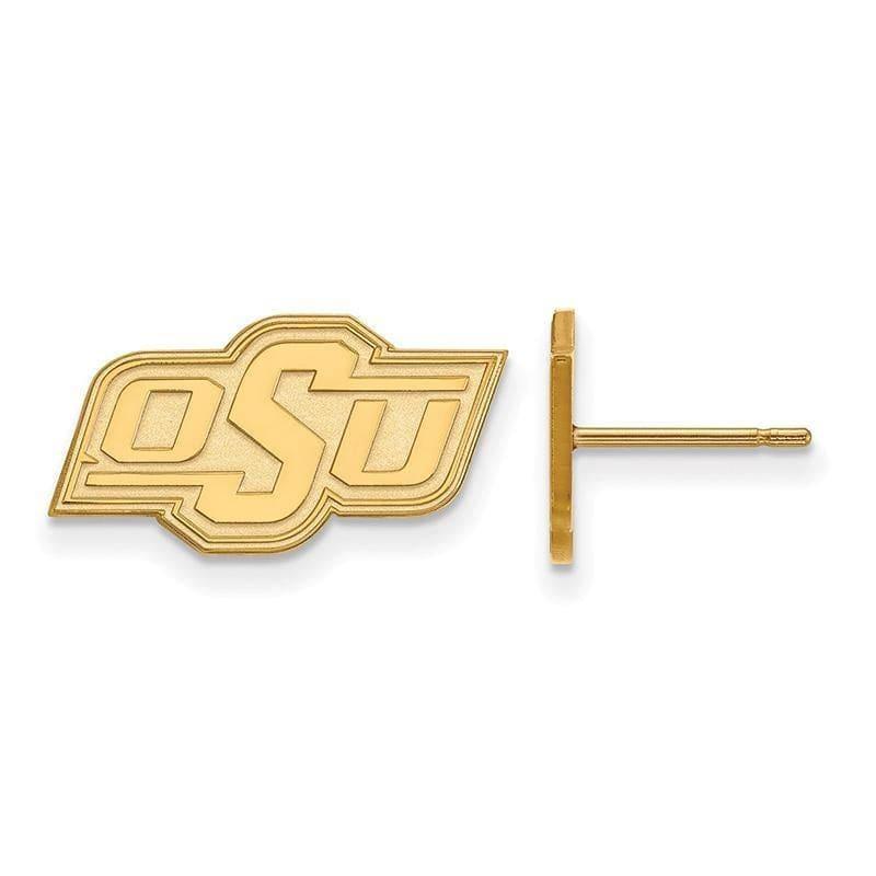 14ky LogoArt Oklahoma State University XS Post Earrings - Seattle Gold Grillz
