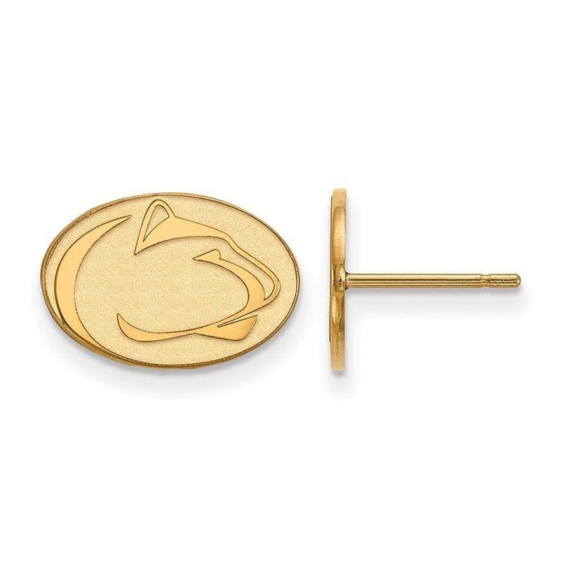 14ky LogoArt Penn State University XS Post Earrings - Seattle Gold Grillz