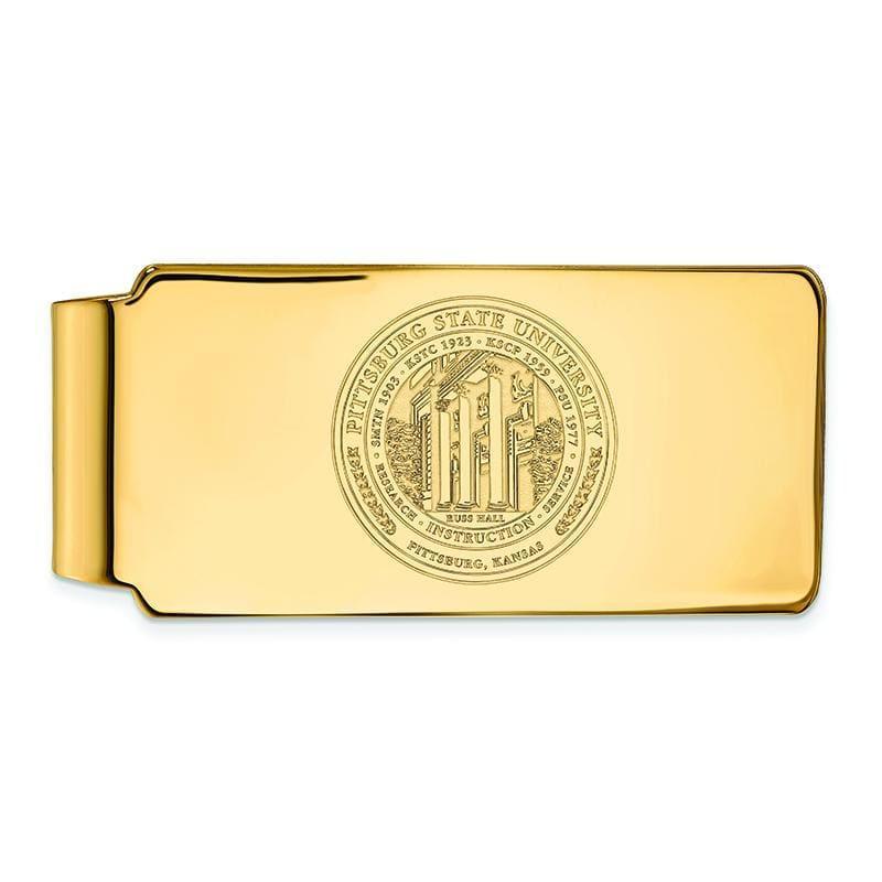 14ky LogoArt Pittsburg State University Money Clip Crest - Seattle Gold Grillz