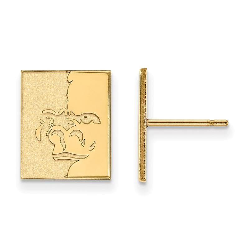 14ky LogoArt Pittsburg State University Small Post Earrings - Seattle Gold Grillz