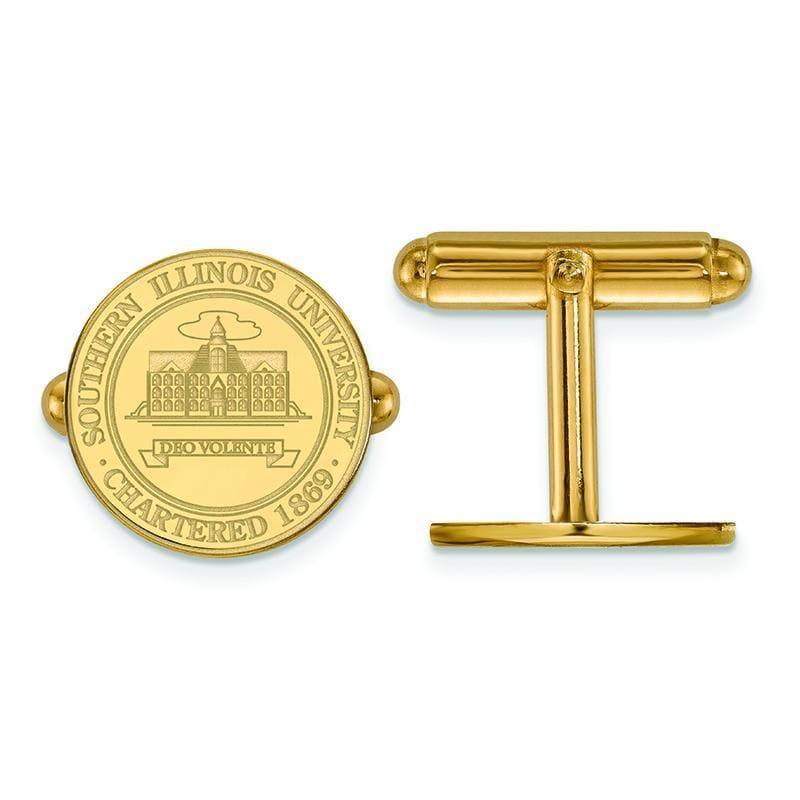 14ky LogoArt Southern Illinois University Crest Cuff Link - Seattle Gold Grillz
