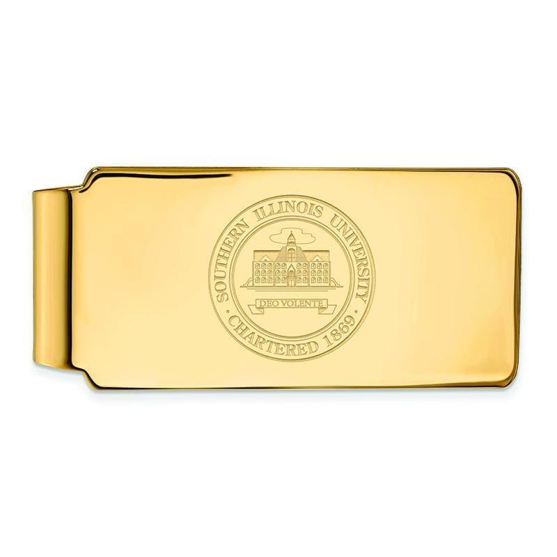 14ky LogoArt Southern Illinois University Money Clip Crest - Seattle Gold Grillz