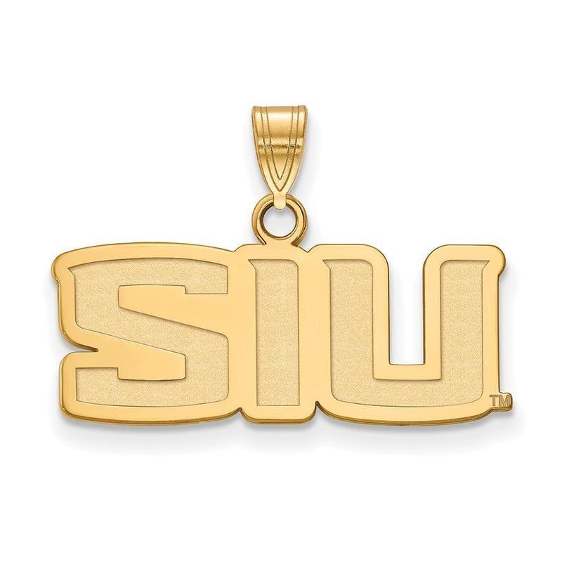 14ky LogoArt Southern Illinois University Small Pendant - Seattle Gold Grillz