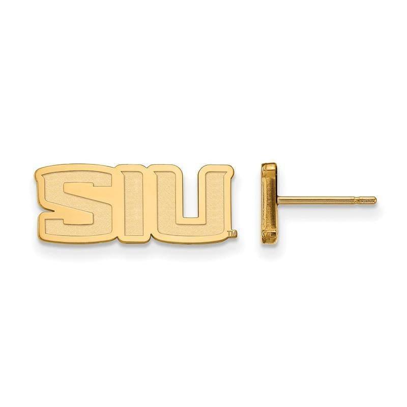 14ky LogoArt Southern Illinois University XS Post Earrings - Seattle Gold Grillz