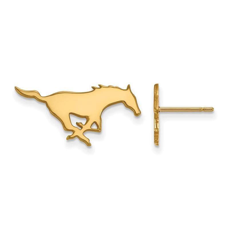 14ky LogoArt Southern Methodist University Small Post Earrings - Seattle Gold Grillz