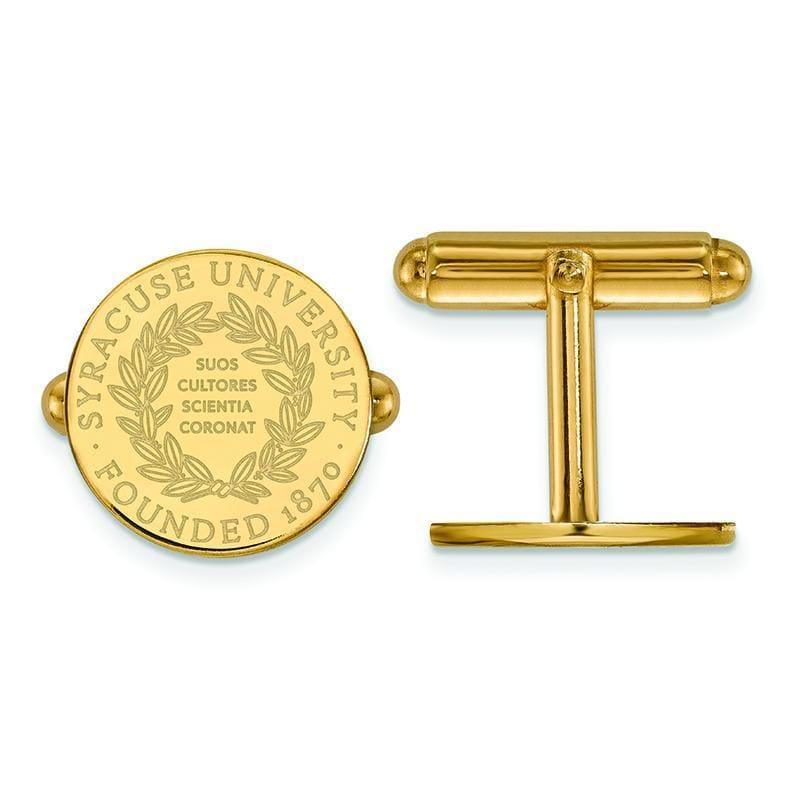 14ky LogoArt Syracuse University Crest Cuff Link - Seattle Gold Grillz