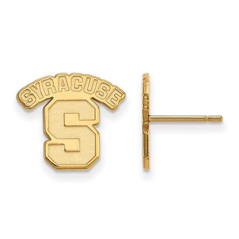 14ky LogoArt Syracuse University Small Post Earrings - Seattle Gold Grillz