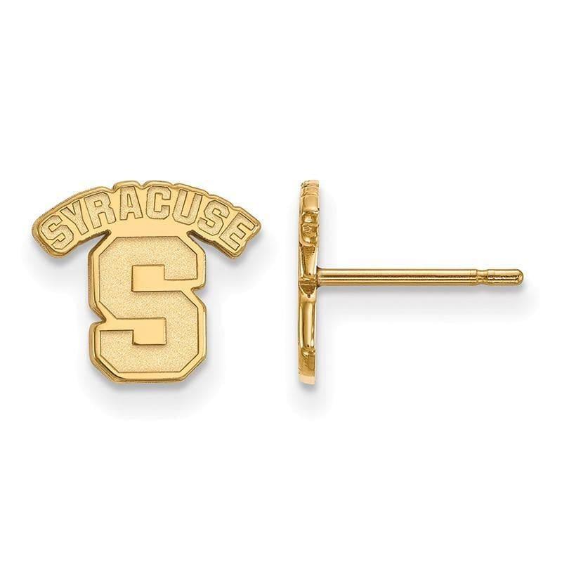 14ky LogoArt Syracuse University XS Post Earrings - Seattle Gold Grillz