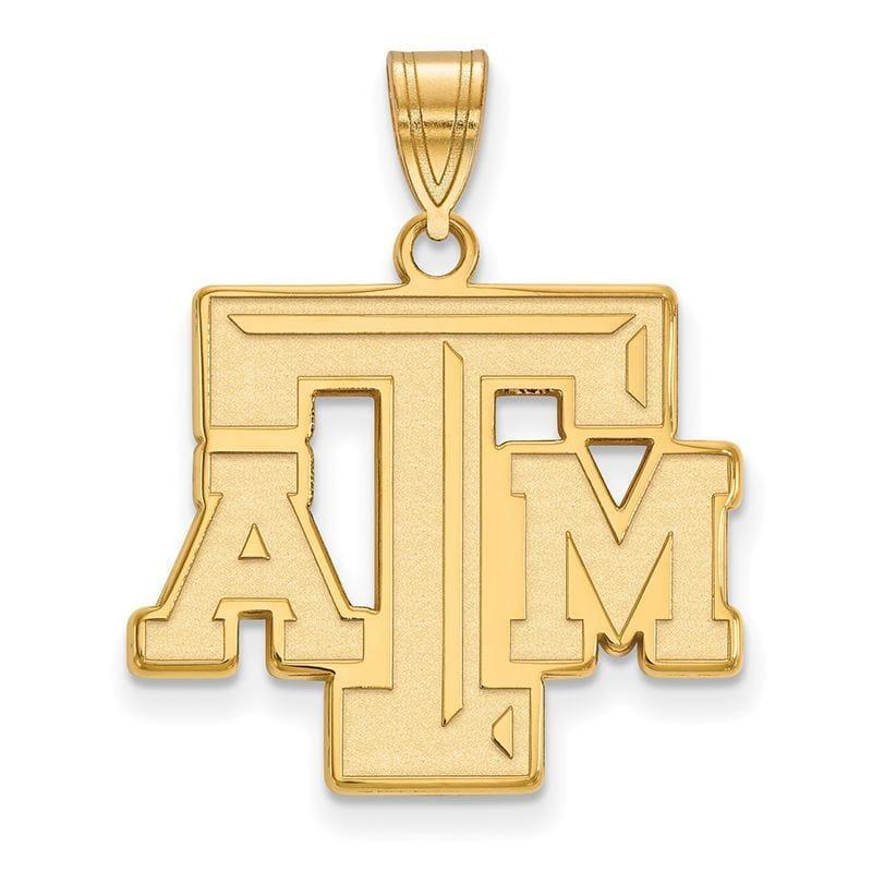 14ky LogoArt Texas A&M University Large Pendant - Seattle Gold Grillz