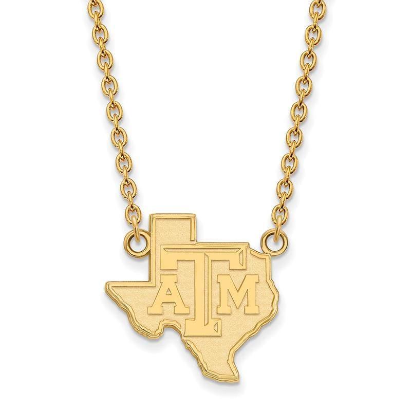 14ky LogoArt Texas A&M University Large Pendant w-Necklace - Seattle Gold Grillz