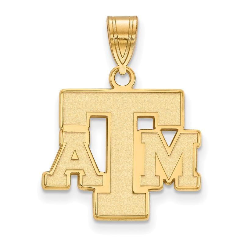 14ky LogoArt Texas A&M University Medium Pendant - Seattle Gold Grillz