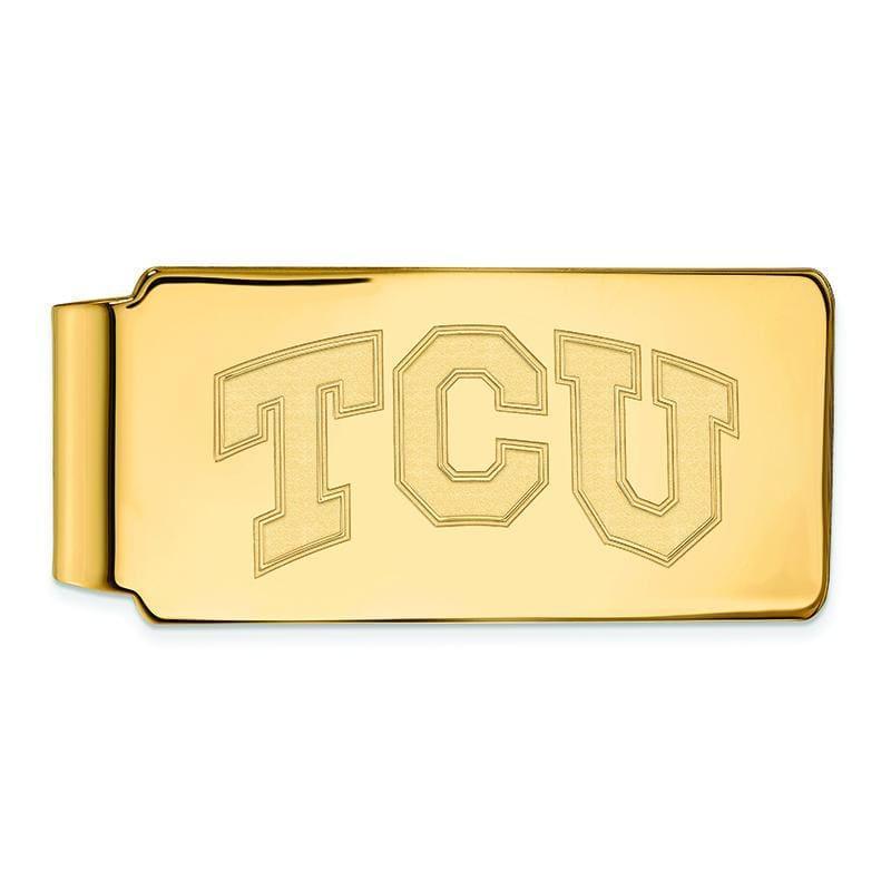 14ky LogoArt Texas Christian University Money Clip - Seattle Gold Grillz