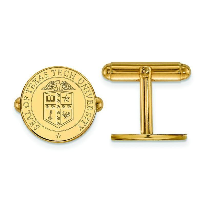 14ky LogoArt Texas Tech University Crest Cuff Link - Seattle Gold Grillz