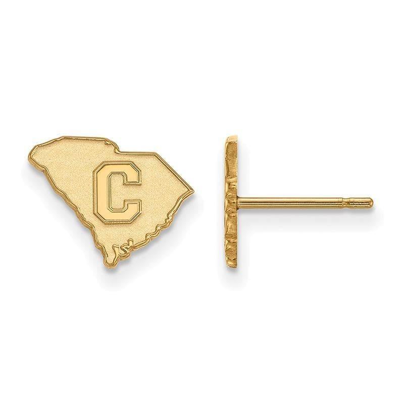 14ky LogoArt The Citadel XS Post Earrings - Seattle Gold Grillz