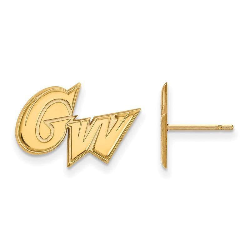 14ky LogoArt The George Washington University Small Post Earrings - Seattle Gold Grillz
