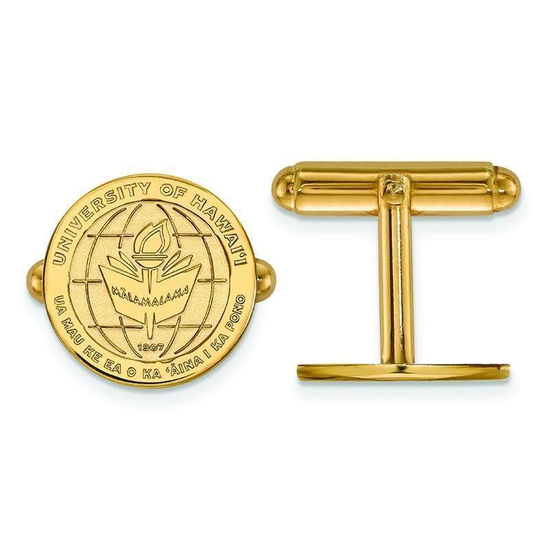 14ky LogoArt The University of Hawai'i Crest Cuff Link - Seattle Gold Grillz