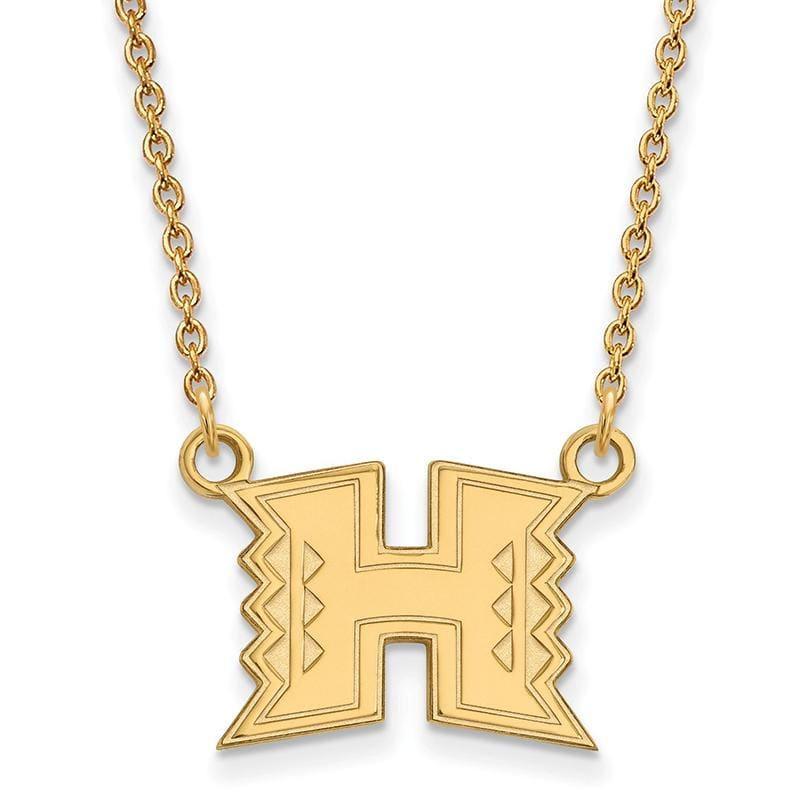 14ky LogoArt The University of Hawai'i Small Pendant w-Necklace - Seattle Gold Grillz