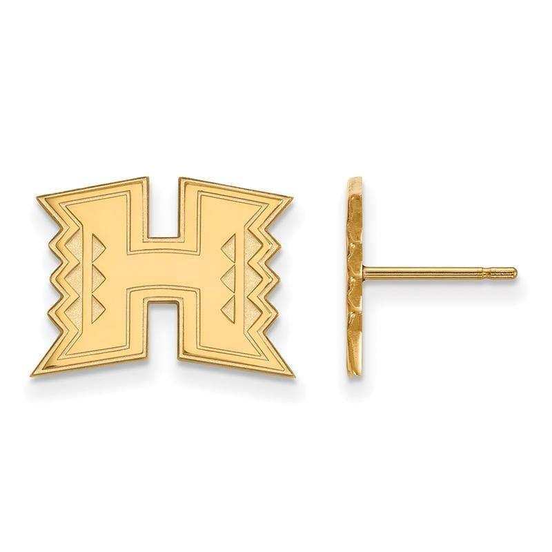14ky LogoArt The University of Hawaii Small Post Earrings - Seattle Gold Grillz