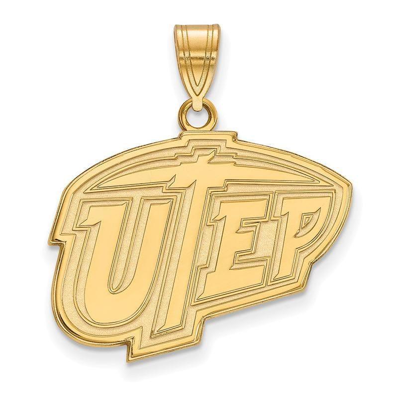 14ky LogoArt The University of Texas at El Paso Large Pendant - Seattle Gold Grillz