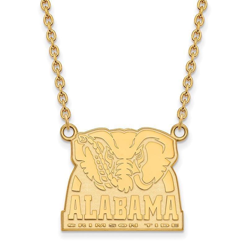 14ky LogoArt University of Alabama Large Pendant w-Necklace - Seattle Gold Grillz