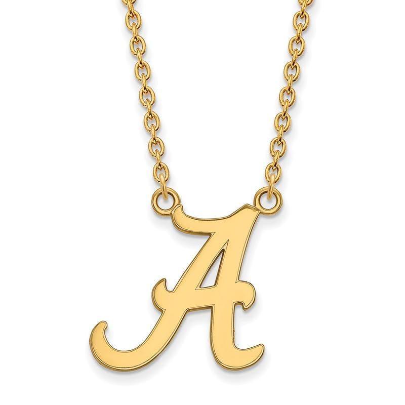 14ky LogoArt University of Alabama Large Pendant w-Necklace - Seattle Gold Grillz