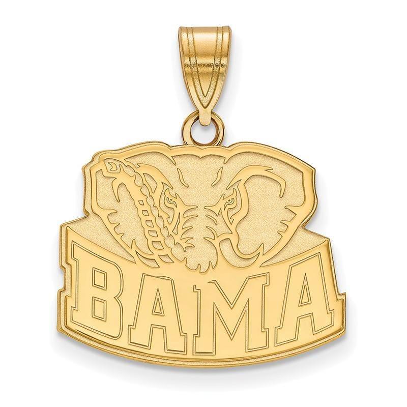 14ky LogoArt University of Alabama Medium Pendant - Seattle Gold Grillz