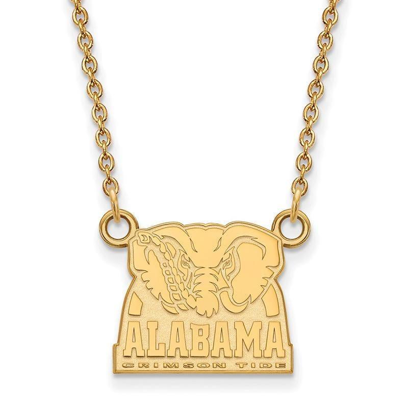 14ky LogoArt University of Alabama Small Pendant w-Necklace - Seattle Gold Grillz