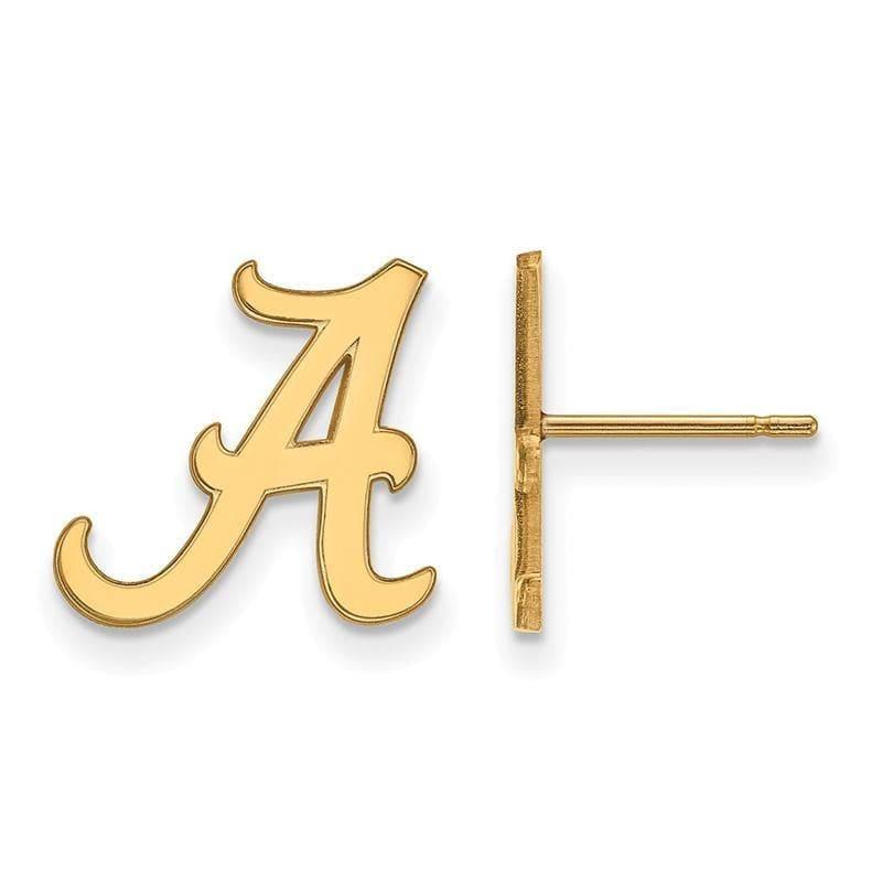 14ky LogoArt University of Alabama Small Post Earrings - Seattle Gold Grillz