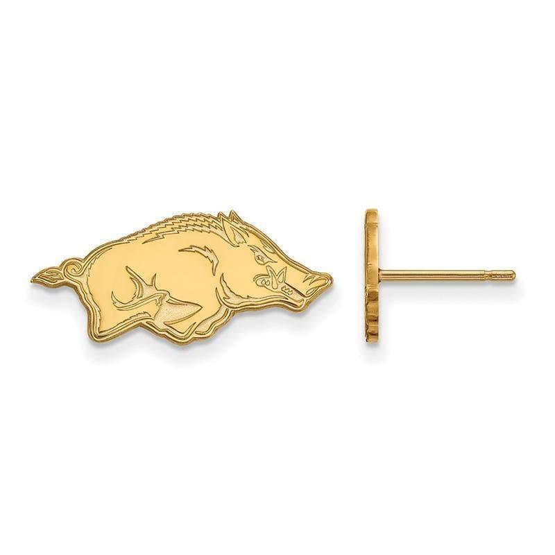 14ky LogoArt University of Arkansas Small Post Earrings - Seattle Gold Grillz