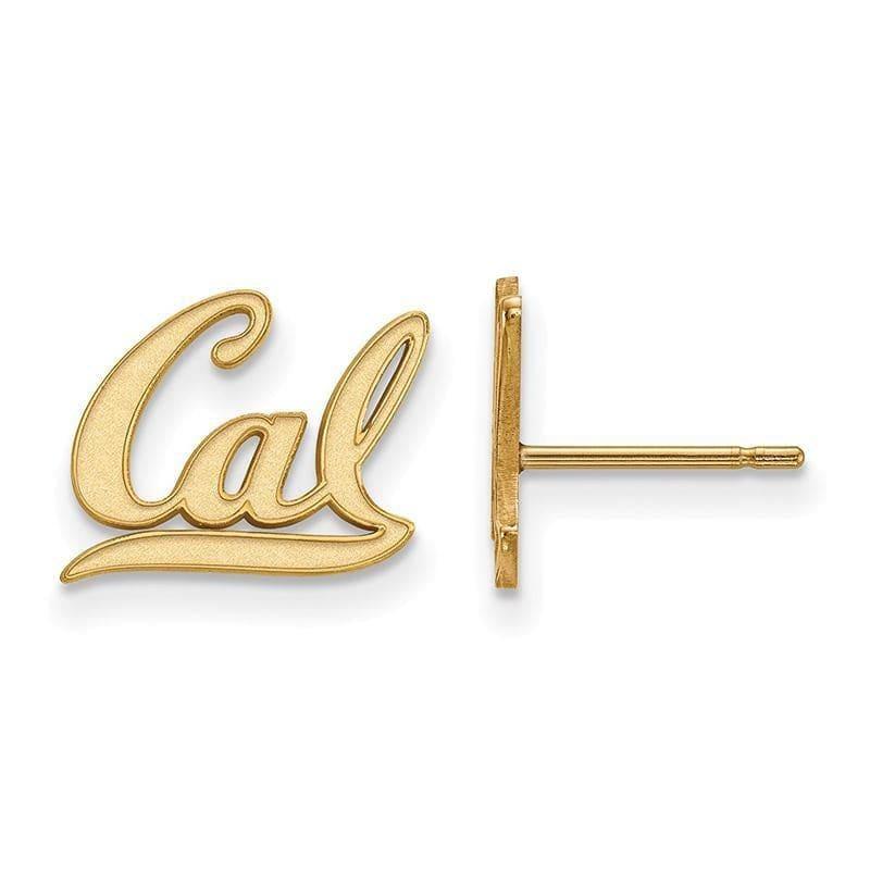 14ky LogoArt University of California Berkeley XS Post Earrings - Seattle Gold Grillz
