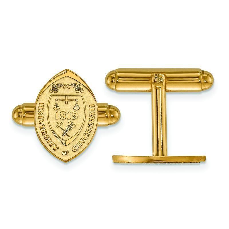 14ky LogoArt University of Cincinnati Crest Cuff Link - Seattle Gold Grillz