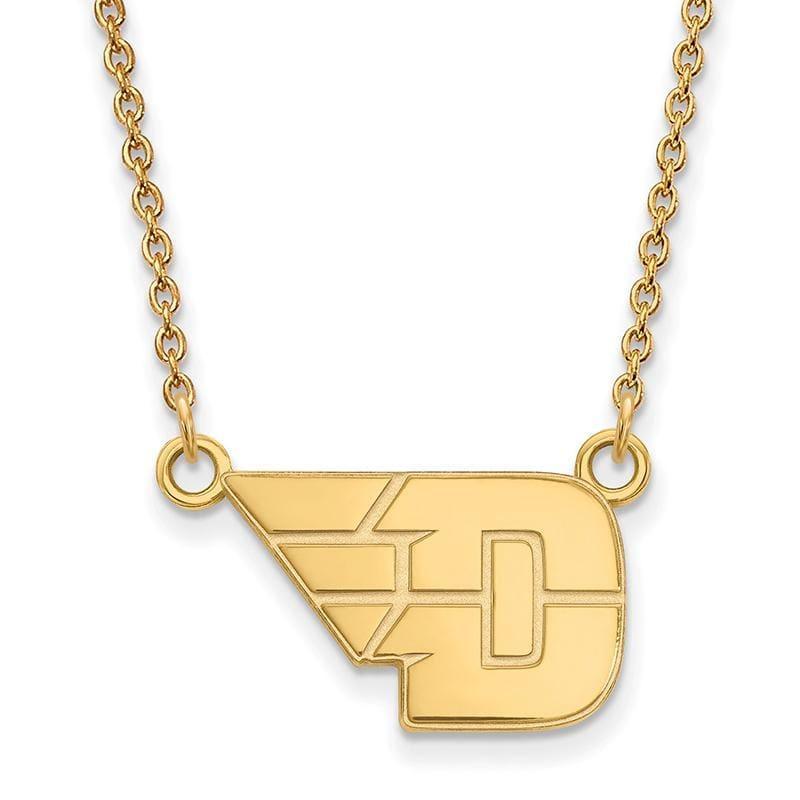 14ky LogoArt University of Dayton Small Pendant w-Necklace - Seattle Gold Grillz