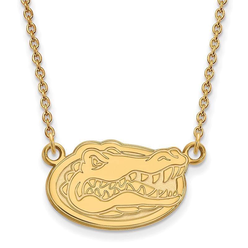 14ky LogoArt University of Florida Small Pendant w-Necklace - Seattle Gold Grillz