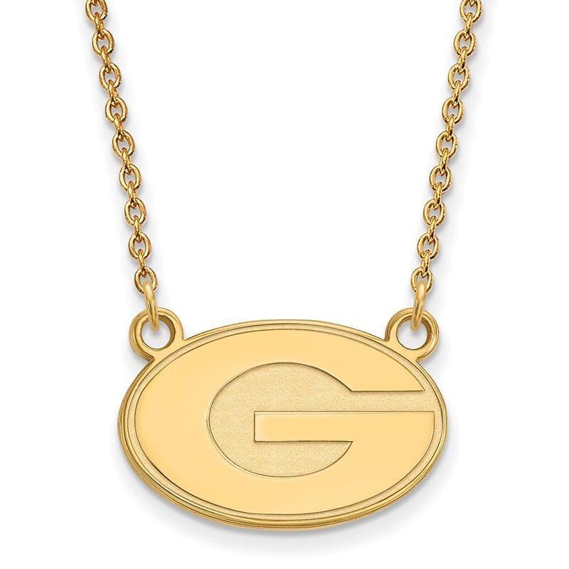 14ky LogoArt University of Georgia Small Pendant w-Necklace - Seattle Gold Grillz