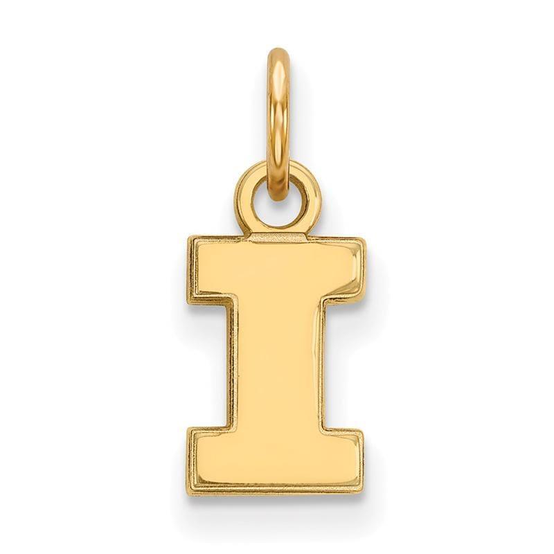 14ky LogoArt University of Illinois XS Pendant - Seattle Gold Grillz