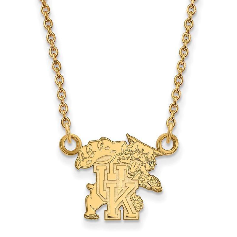 14ky LogoArt University of Kentucky Small Pendant w-Necklace - Seattle Gold Grillz