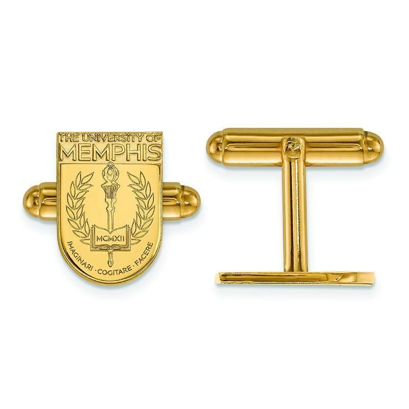 14ky LogoArt University of Memphis Crest Cuff Link - Seattle Gold Grillz