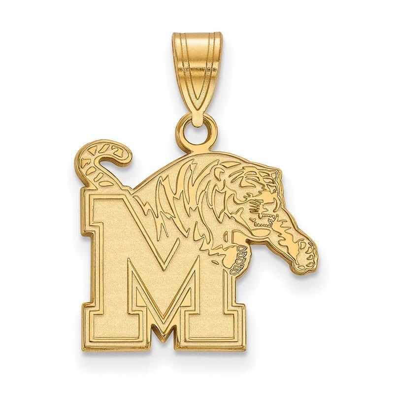 14ky LogoArt University of Memphis Medium Pendant - Seattle Gold Grillz