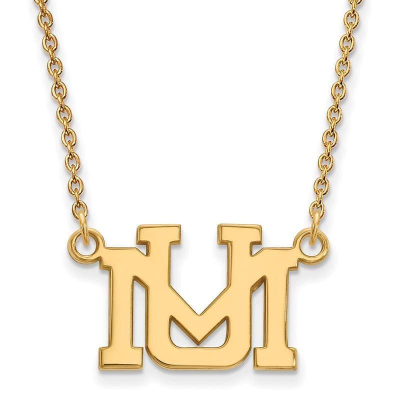 14ky LogoArt University of Montana Small Pendant w-Necklace - Seattle Gold Grillz