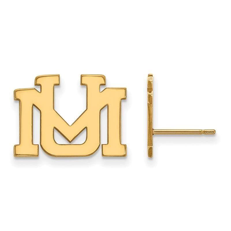 14ky LogoArt University of Montana Small Post Earrings - Seattle Gold Grillz