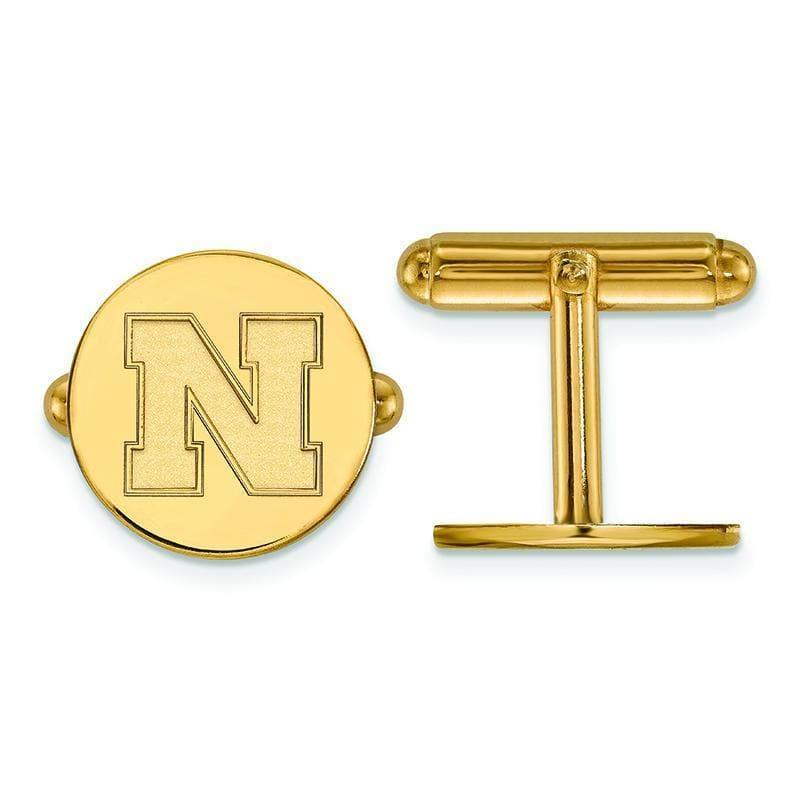 14ky LogoArt University of Nebraska Cuff Links - Seattle Gold Grillz