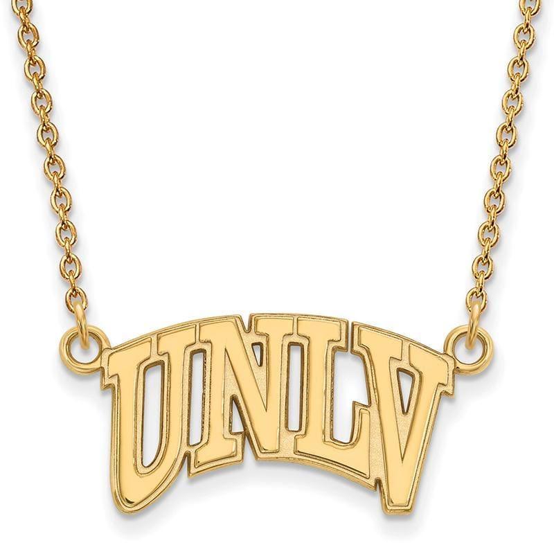 14ky LogoArt University of Nevada Las Vegas Small Pendant w-Necklace - Seattle Gold Grillz