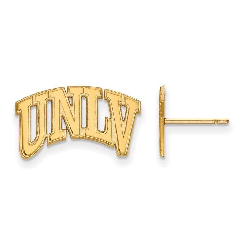 14ky LogoArt University of Nevada Las Vegas Small Post Earrings - Seattle Gold Grillz