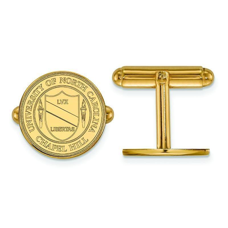 14ky LogoArt University of North Carolina Crest Cuff Link - Seattle Gold Grillz